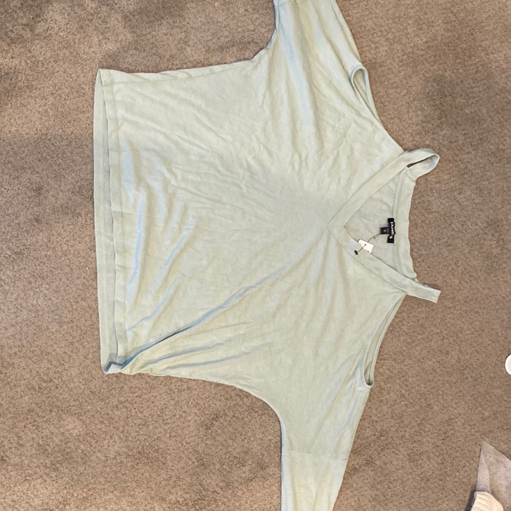 3/4 dolman sleeve cold shoulder top